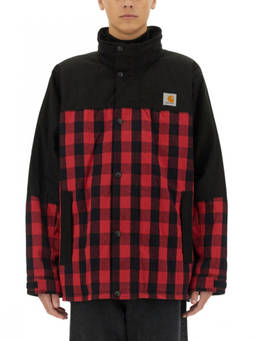 Junya Watanabe - Black Plaid Mock Collar Jacket