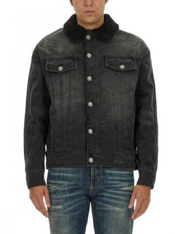 BALMAIN - Black Distressed Shirt Collar Jacket