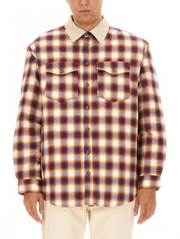 Isabel Marant - Multi-Color Plaid Shirt Collar Jacket
