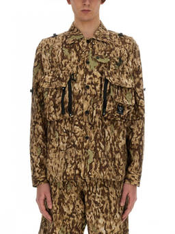 South2 West8 - Multi-Color Camo Shirt Collar Jacket