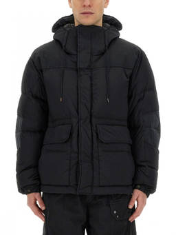 Ten C - Black Quilted Hood Jacket