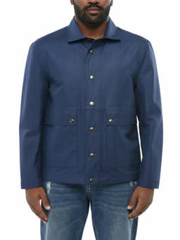 Brunello Cucinelli - Navy Blue Shirt Collar Jacket