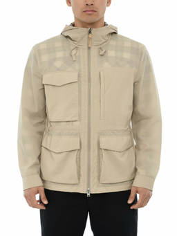 Woolrich - Beige Check Hood Jacket