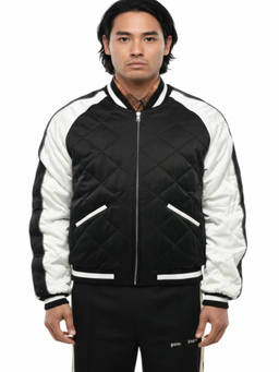 Palm Angels - Black Band Collar Bomber Jacket