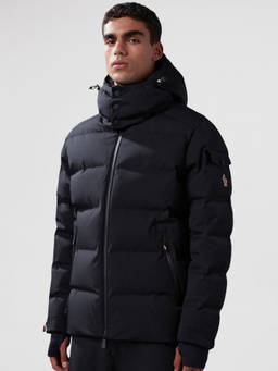 Moncler - Black Embroidered Logo Jacket