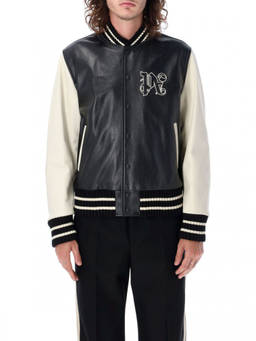 Palm Angels - Black Logo Varsity Jacket