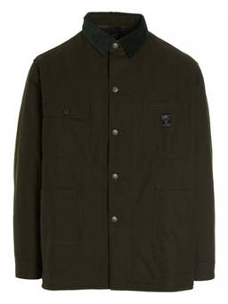 South2 West8 - Dark Green Coverall Quilted Jacket