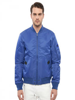 Diesel - Blue Solid Bomber Jacket