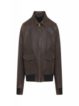 PRADA - Brown Shirt Collar Jacket