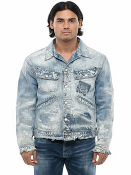 Dsquared2 - Blue Distressed Denim Jacket
