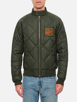 Barbour - Green Quilted Logo Patch Jacket