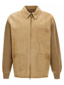 Golden Goose - Golden Genuine Leather Beige Neil Jacket