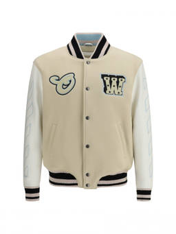 OFF-WHITE - Beige Regular Varsity Jacket
