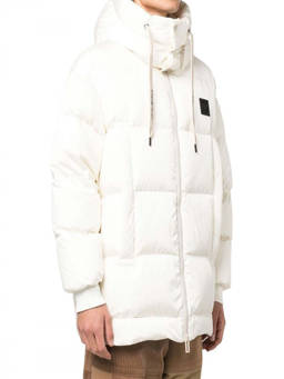 EMPORIO ARMANI - White Quilted Hood Jacket