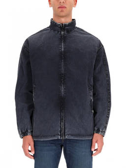 Diesel - Grey Solid Mandarin Collar Jacket