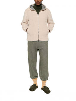 Herno - Beige Textured Hood Jacket