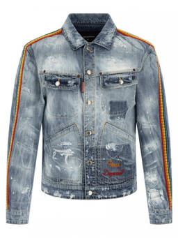 Dsquared2 - Blue Distressed Shirt Collar Jacket
