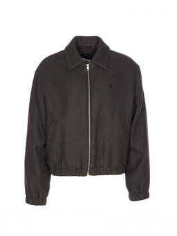 AMI Paris - Black Solid Shirt Collar Jacket