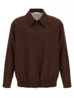 Gucci - Brown Solid Shirt Collar Jacket