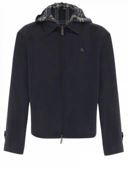 Burberry - Navy Blue Check Jacket
