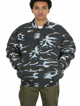 WE11DONE - Multi-Color Camo Bomber Jacket