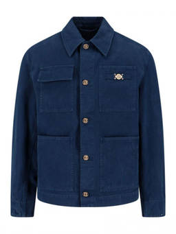 Versace - Blue Shirt Collar Jacket