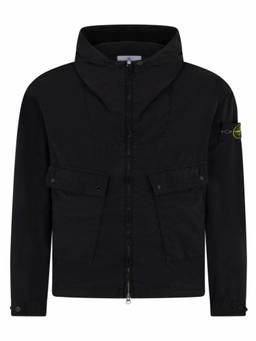 Stone Island - Black Regular Hood Jacket