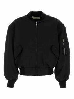 Entire Studios - Black Solid Bomber Jacket