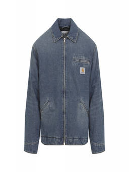 Carhartt - Blue Logo Patch Zip Denim Jacket