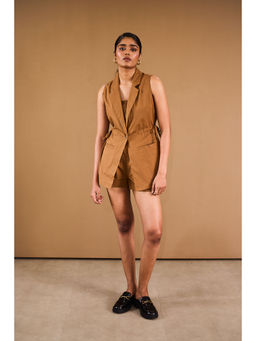 Urban Suburban - Brown Sleeveless Blazer