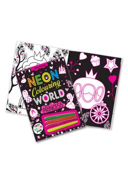 Dreamland - Princess Neon Colouring World Book for Kids Age 4-7 Years with Pens