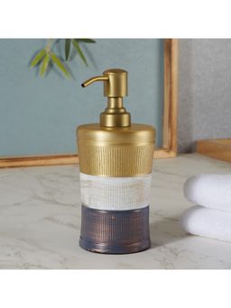 HomeTown - Nora Metal Antique Finish Liquid Soap Dispenser In Multi Colour
