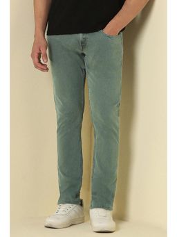 Allen Solly - Men Green Mid Wash Jeans