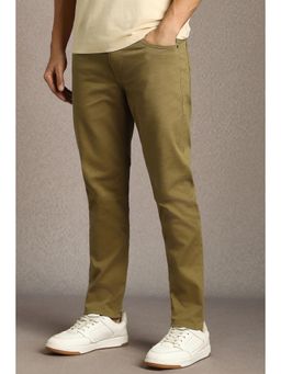 Louis Philippe - Men Khaki Dark Wash Regular Fit Jeans