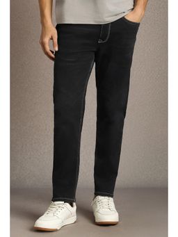 Louis Philippe - Men Black Mid Regular Fit Jeans