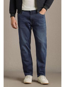 Louis Philippe - Men Navy Mid Regular Fit Jeans