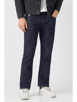 Peter England - Men Navy Mid Wash Jeans