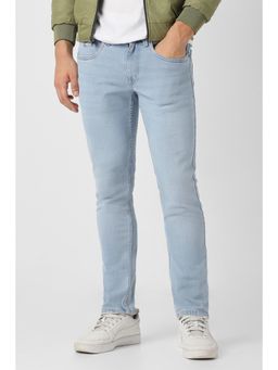 Peter England - Men Light Blue Light Wash Jeans