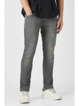 Peter England - Men Grey Mid Wash Jeans