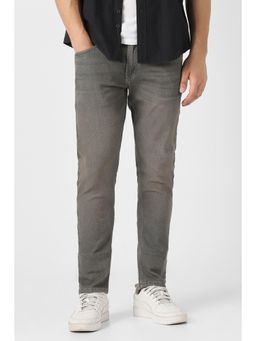 Peter England - Men Grey Mid Wash Jeans