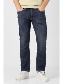 Peter England - Men Navy Light Wash Jeans