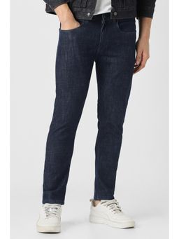 Peter England - Men Navy Mid Wash Jeans