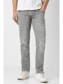 Peter England - Men Grey Light Wash Jeans