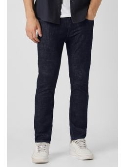 Peter England - Men Navy Mid Wash Jeans