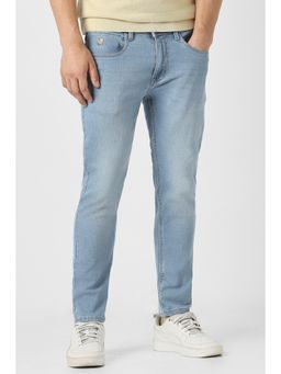 Peter England - Men Light Blue Light Wash Jeans