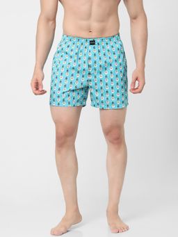 Jack & Jones - Men Printed Blue Boxer