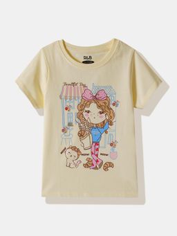R&B - Yellow Printed T-Shirt
