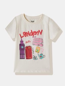 R&B - Beige Printed T-Shirt