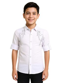 CHARCHIT - White Embellished Shirt