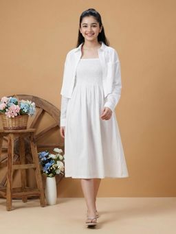 Lil Tomatoes - White Stripes Dress and Jacket